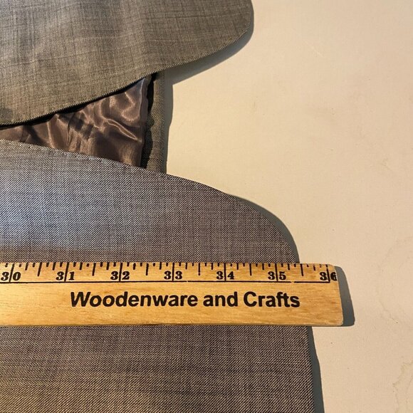 Lauren Ralph Lauren Men 52R Suit Jacket Slim Blazer Sport Coat Gray Career Work - Picture 7 of 11